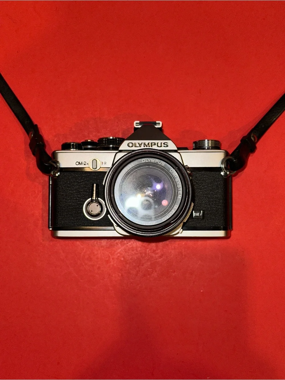 OLYMPUS OM-2 + OM-SYSTEM ZUIKO 1:3.5 F=28MM Film Camera TESTED & FUNCTIONAL